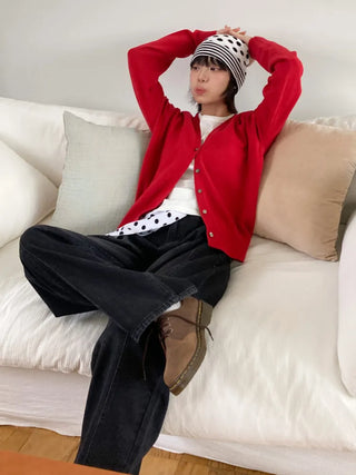 Loose-fit Knit Ribbed Pullover Bandana Beanie Hat Collection