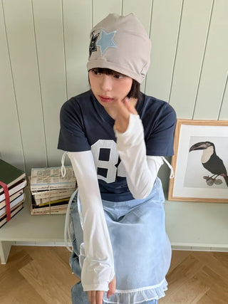 Loose-fit Knit Ribbed Pullover Bandana Beanie Hat Collection