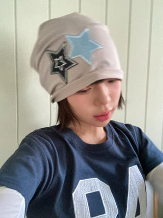 Loose-fit Knit Ribbed Pullover Bandana Beanie Hat Collection