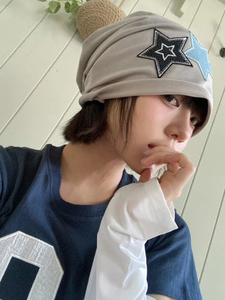 Loose-fit Knit Ribbed Pullover Bandana Beanie Hat Collection