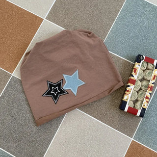Loose-fit Knit Ribbed Pullover Bandana Beanie Hat Collection