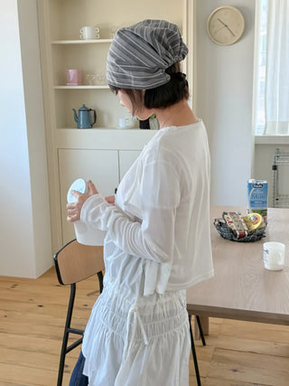 Loose-fit Knit Ribbed Pullover Bandana Beanie Hat Collection