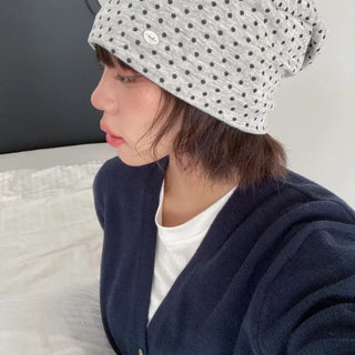 Loose-fit Knit Ribbed Pullover Bandana Beanie Hat Collection