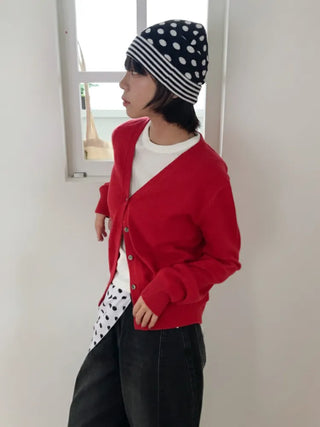 Loose-fit Knit Ribbed Pullover Bandana Beanie Hat Collection