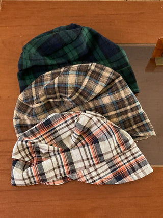 Loose-fit Knit Ribbed Pullover Bandana Beanie Hat Collection