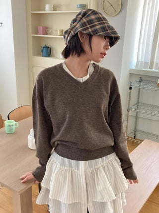 Loose-fit Knit Ribbed Pullover Bandana Beanie Hat Collection