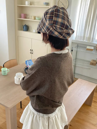 Loose-fit Knit Ribbed Pullover Bandana Beanie Hat Collection