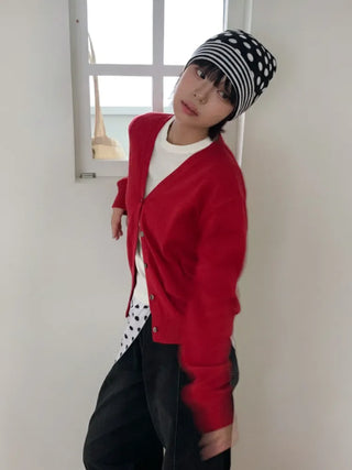 Loose-fit Knit Ribbed Pullover Bandana Beanie Hat Collection