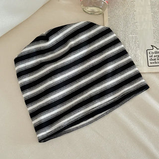 Loose-fit Knit Ribbed Pullover Bandana Beanie Hat Collection