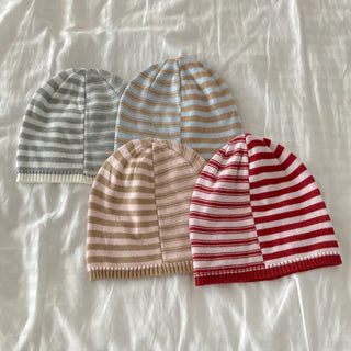Loose-fit Knit Ribbed Pullover Bandana Beanie Hat Collection