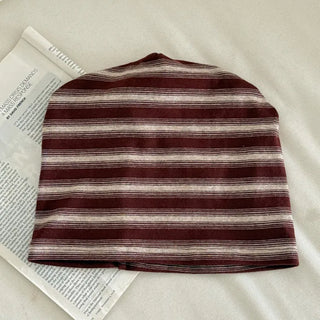 Loose-fit Knit Ribbed Pullover Bandana Beanie Hat Collection