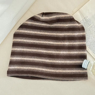 Loose-fit Knit Ribbed Pullover Bandana Beanie Hat Collection