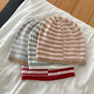 Loose-fit Knit Ribbed Pullover Bandana Beanie Hat Collection