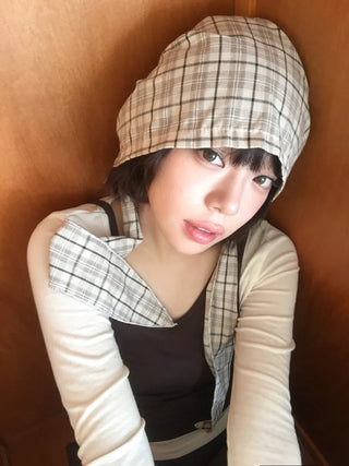 Loose-fit Knit Ribbed Pullover Bandana Beanie Hat Collection