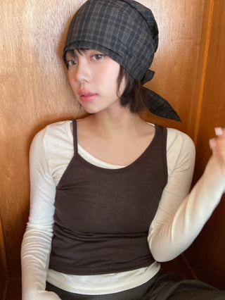 Loose-fit Knit Ribbed Pullover Bandana Beanie Hat Collection