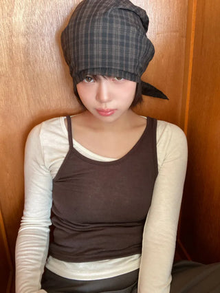 Loose-fit Knit Ribbed Pullover Bandana Beanie Hat Collection