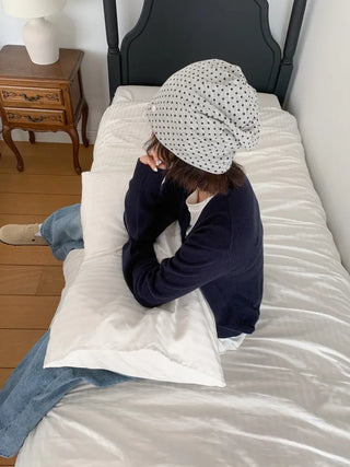 Loose-fit Knit Ribbed Pullover Bandana Beanie Hat Collection