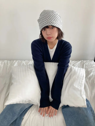 Loose-fit Knit Ribbed Pullover Bandana Beanie Hat Collection
