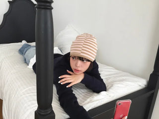 Loose-fit Knit Ribbed Pullover Bandana Beanie Hat Collection