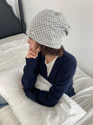 Loose-fit Knit Ribbed Pullover Bandana Beanie Hat Collection