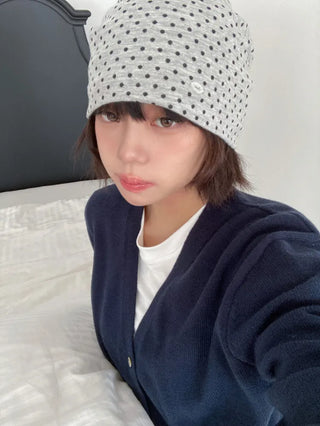 Loose-fit Knit Ribbed Pullover Bandana Beanie Hat Collection