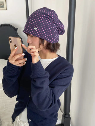 Loose-fit Knit Ribbed Pullover Bandana Beanie Hat Collection