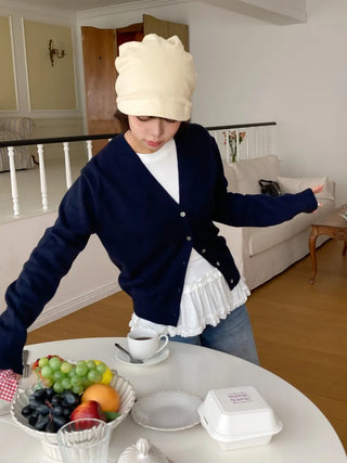 Loose-fit Knit Ribbed Pullover Bandana Beanie Hat Collection