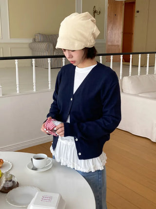 Loose-fit Knit Ribbed Pullover Bandana Beanie Hat Collection