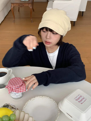 Loose-fit Knit Ribbed Pullover Bandana Beanie Hat Collection