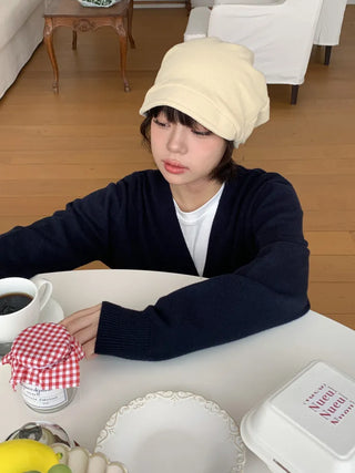 Loose-fit Knit Ribbed Pullover Bandana Beanie Hat Collection