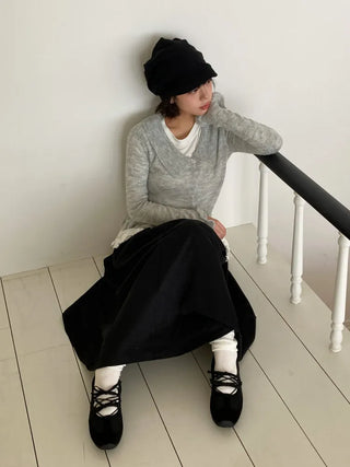 Loose-fit Knit Ribbed Pullover Bandana Beanie Hat Collection