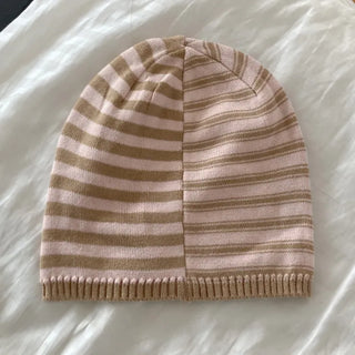 Loose-fit Knit Ribbed Pullover Bandana Beanie Hat Collection