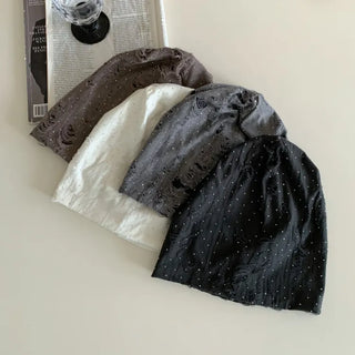 Loose-fit Knit Ribbed Pullover Bandana Beanie Hat Collection