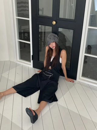 Loose-fit Knit Ribbed Pullover Bandana Beanie Hat Collection