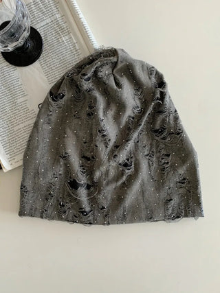 Loose-fit Knit Ribbed Pullover Bandana Beanie Hat Collection