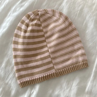 Loose-fit Knit Ribbed Pullover Bandana Beanie Hat Collection