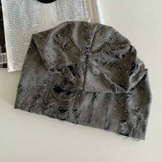 Loose-fit Knit Ribbed Pullover Bandana Beanie Hat Collection