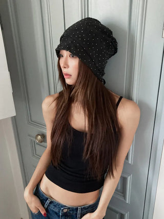 Loose-fit Knit Ribbed Pullover Bandana Beanie Hat Collection
