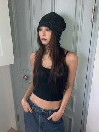 Loose-fit Knit Ribbed Pullover Bandana Beanie Hat Collection