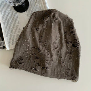 Loose-fit Knit Ribbed Pullover Bandana Beanie Hat Collection