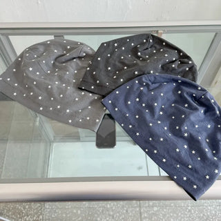 Loose-fit Knit Ribbed Pullover Bandana Beanie Hat Collection