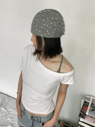 Loose-fit Knit Ribbed Pullover Bandana Beanie Hat Collection