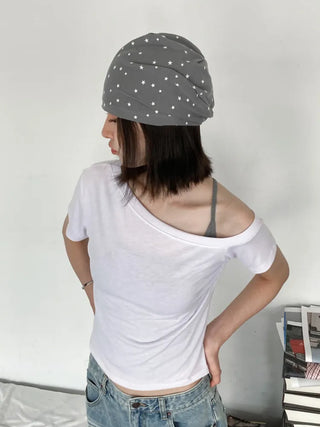 Loose-fit Knit Ribbed Pullover Bandana Beanie Hat Collection