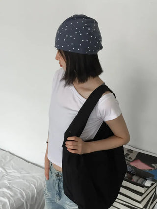 Loose-fit Knit Ribbed Pullover Bandana Beanie Hat Collection