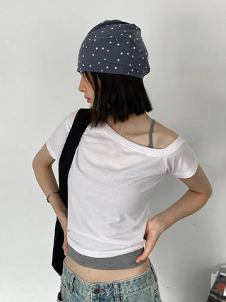 Loose-fit Knit Ribbed Pullover Bandana Beanie Hat Collection