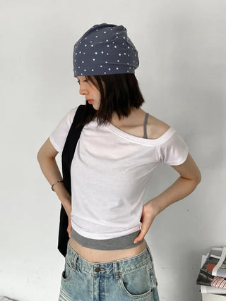 Loose-fit Knit Ribbed Pullover Bandana Beanie Hat Collection