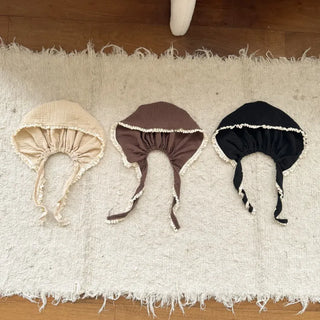 Loose-fit Knit Ribbed Pullover Bandana Beanie Hat Collection