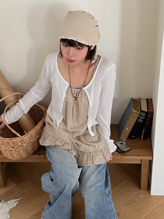 Loose-fit Knit Ribbed Pullover Bandana Beanie Hat Collection