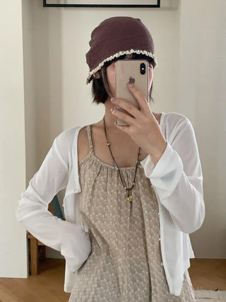 Loose-fit Knit Ribbed Pullover Bandana Beanie Hat Collection