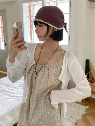 Loose-fit Knit Ribbed Pullover Bandana Beanie Hat Collection